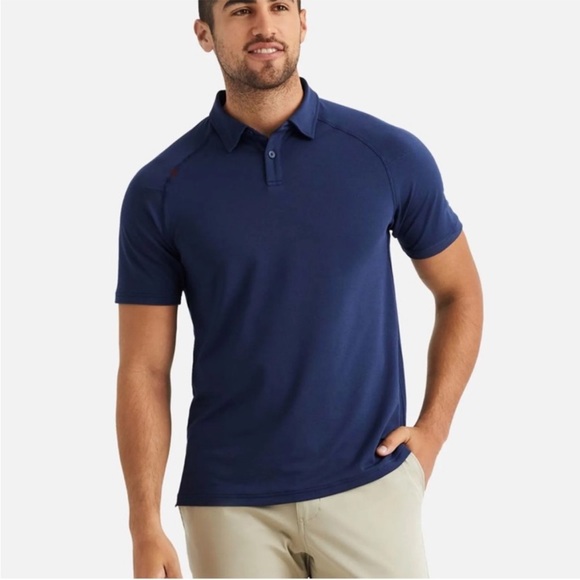 Rhone Delta Pique Polo Blue Size Large - Picture 1 of 10